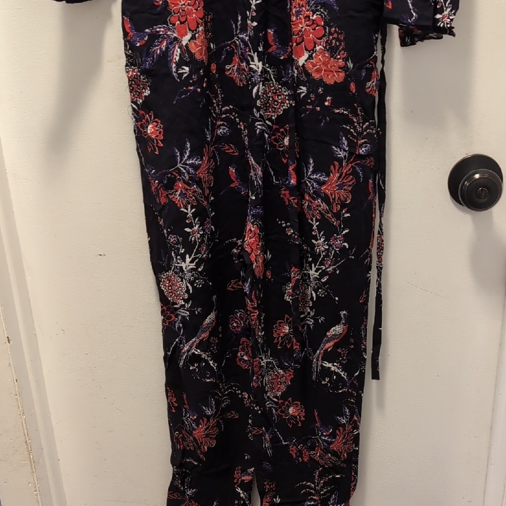 Anthropologie Maeve Floral Bird Print Women's Jumpsuit - Picture 3 of 6